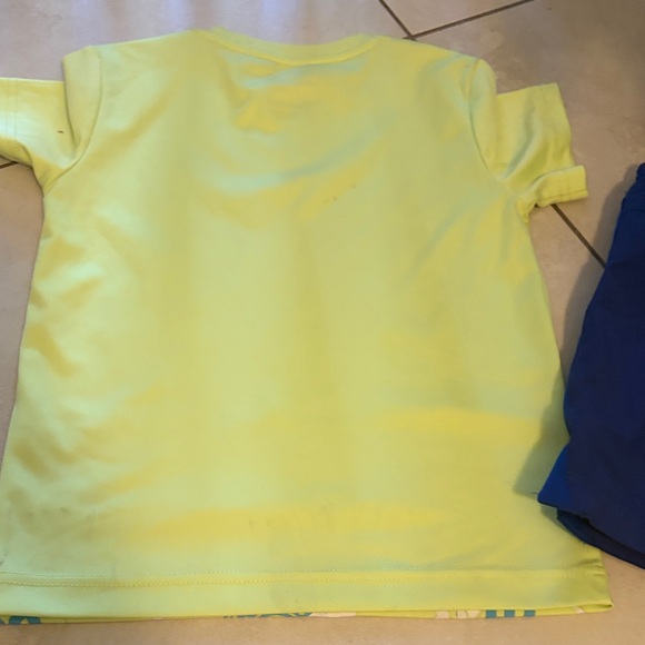 Nike Kids Swim Rashguard Set - Yellow and Blue - Picture 7 of 9